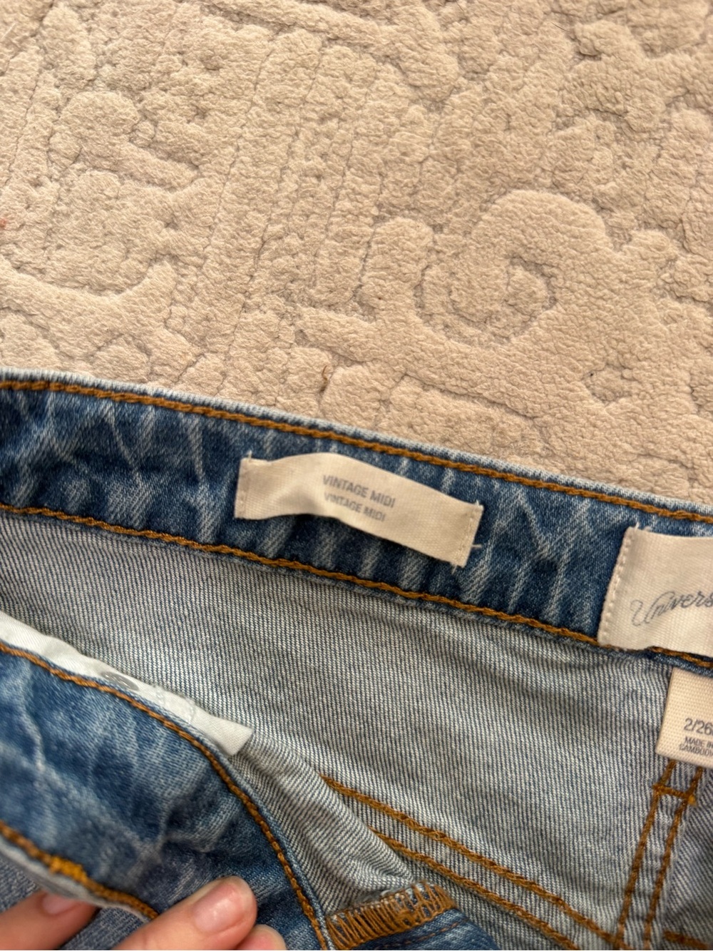 Universal Thread Light Blue Distressed High-Rise Denim Shorts - Picture 2 of 3